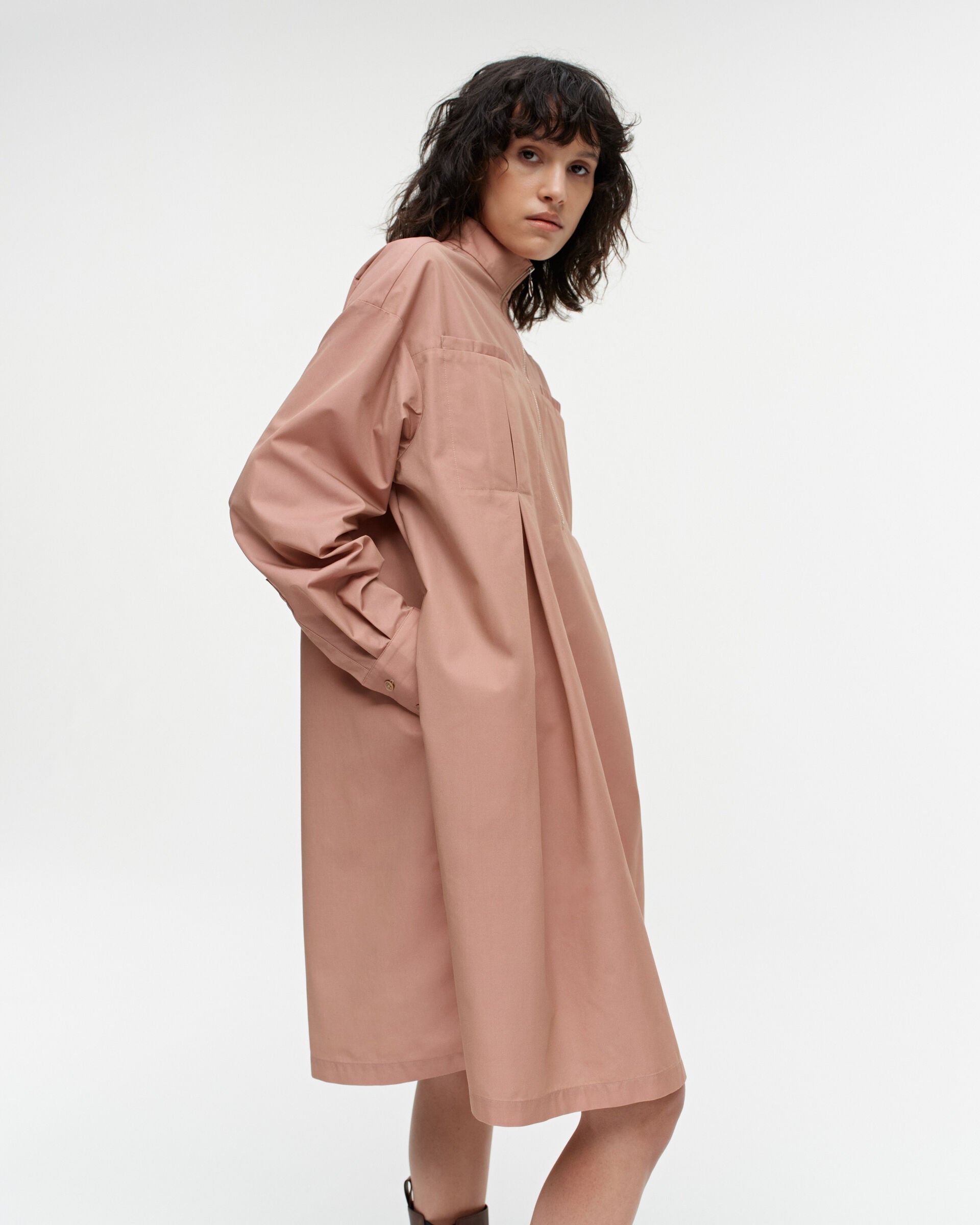 Marimekko Tekni Solid cotton dress | Marimekko Outlet