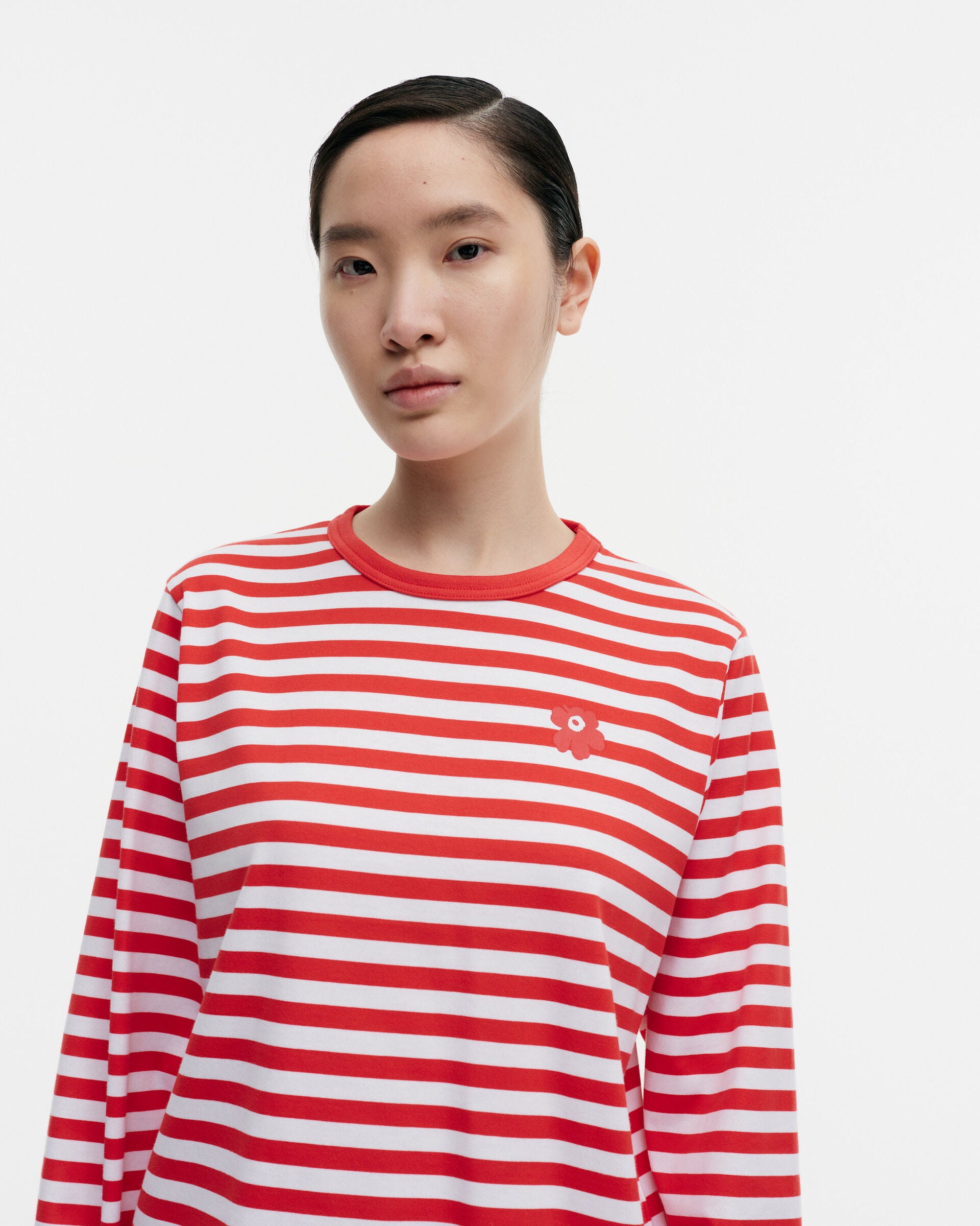Marimekko Tasaraita Relaxed Longsleeve jersey top | Marimekko Outlet