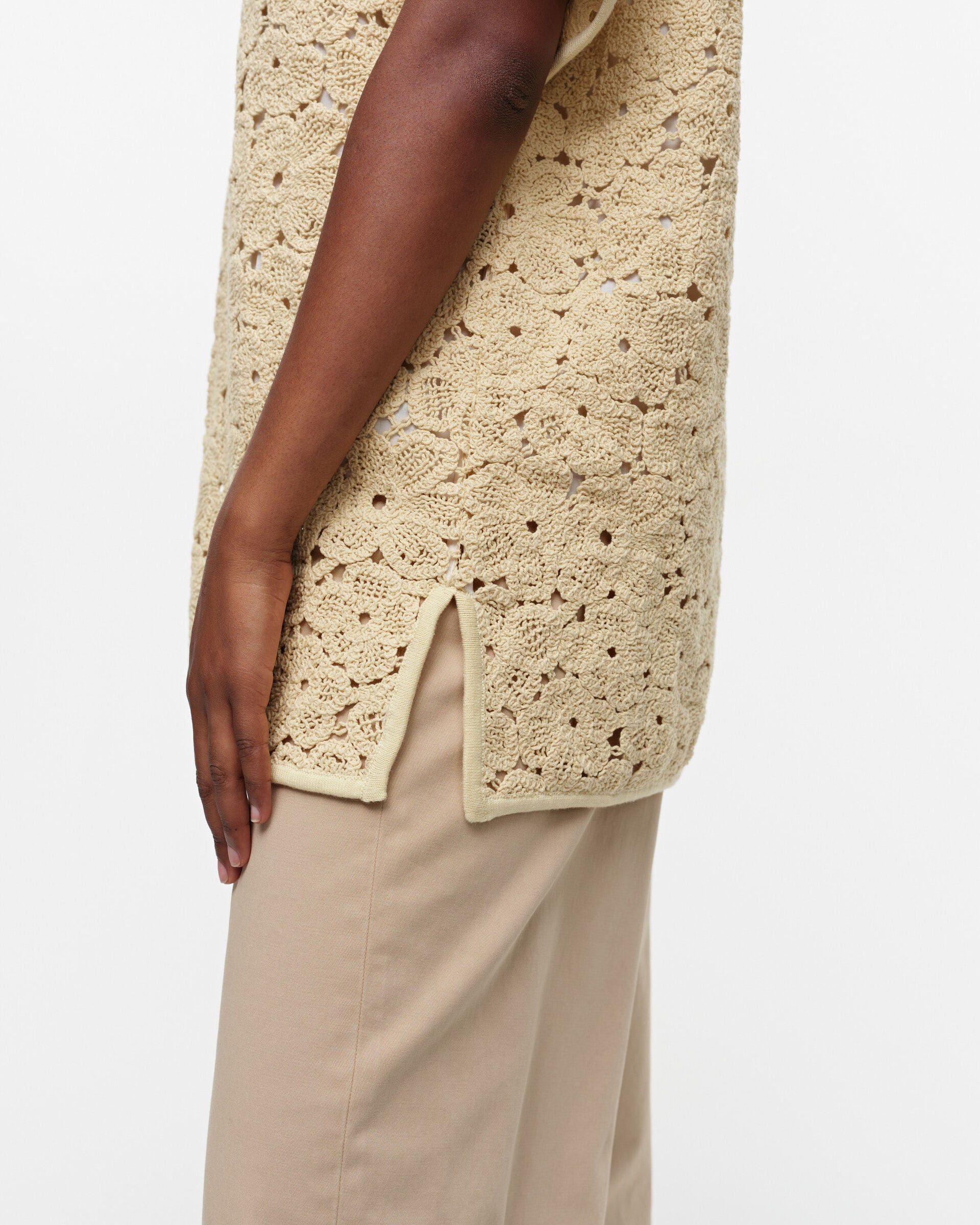Marimekko Rahkel Unikko knitted cotton t-shirt | Marimekko Outlet