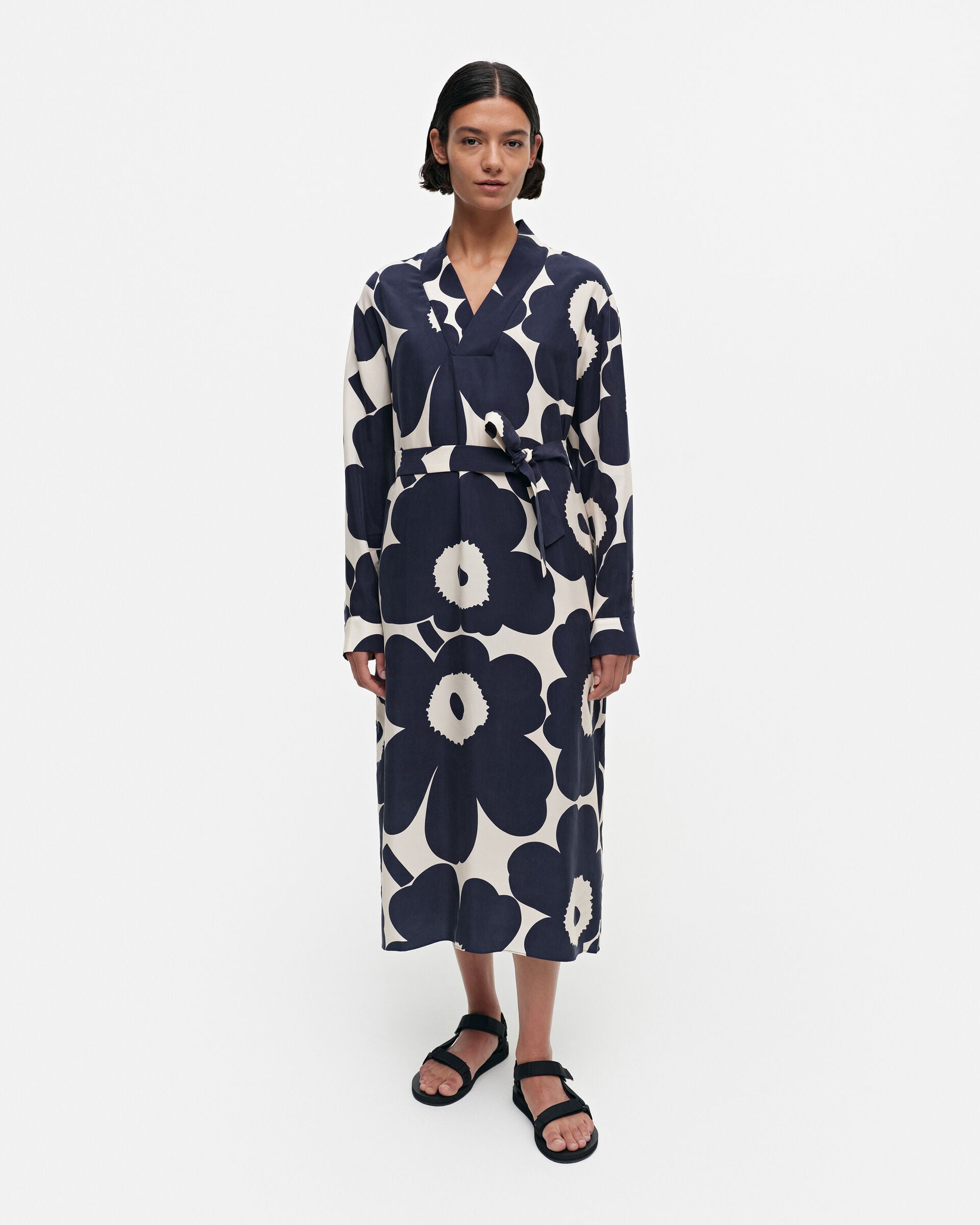 Marimekko Iissat Unikko cupro mix dress | Marimekko Outlet