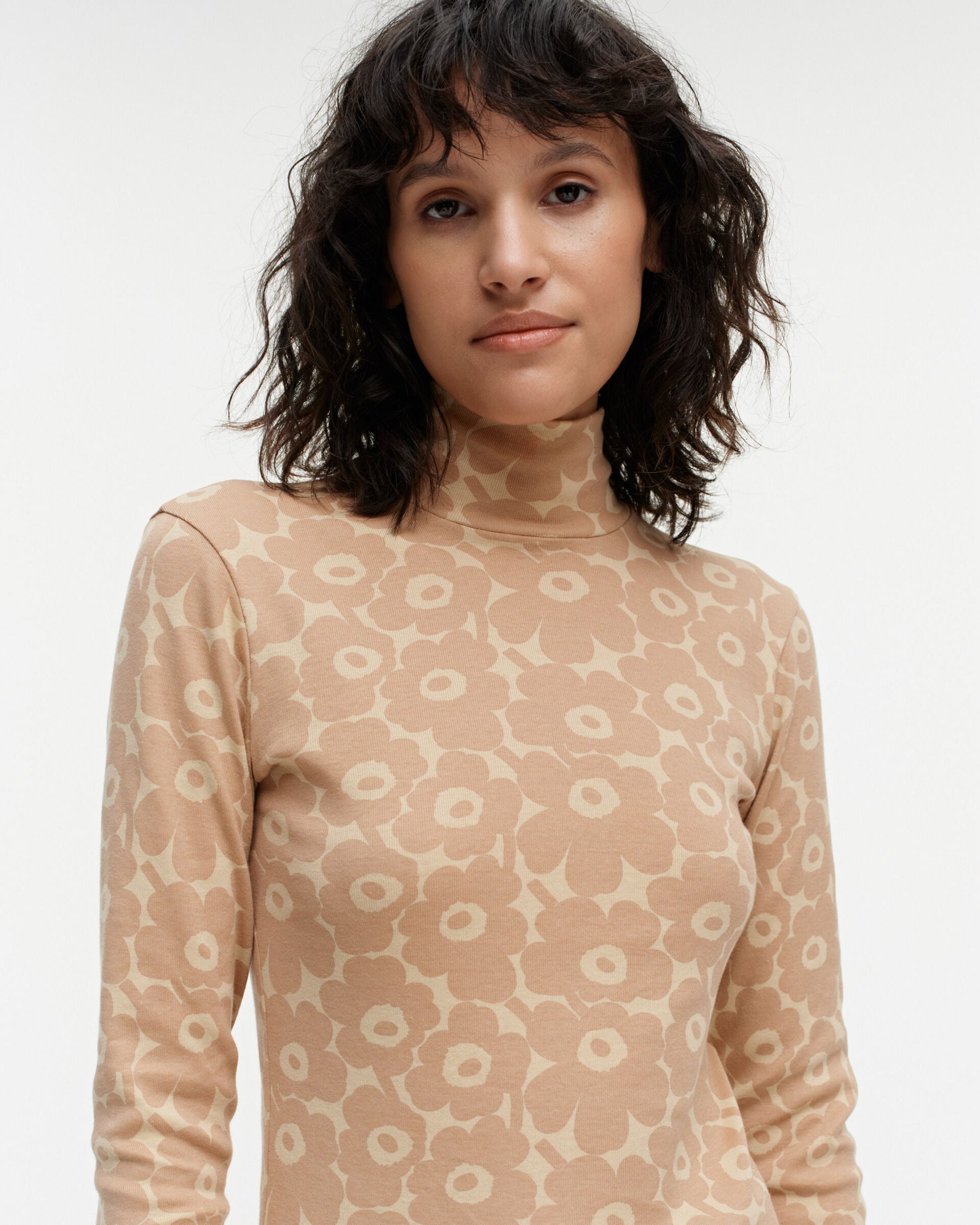 Marimekko Pilke Unikko jersey turtleneck top | Marimekko Outlet