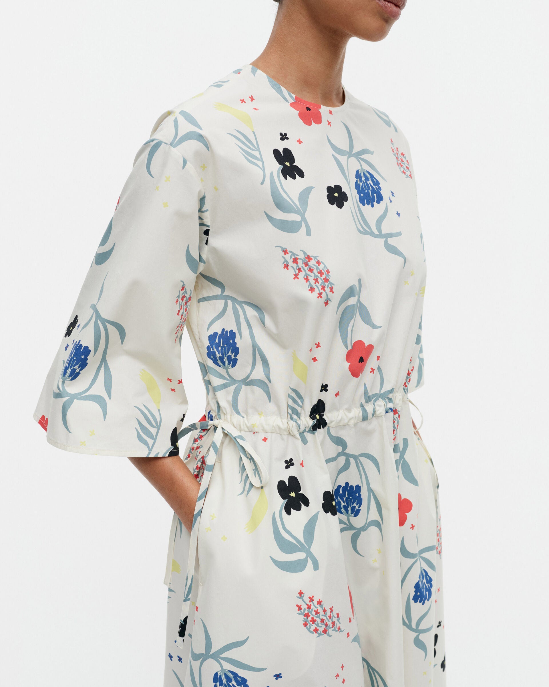 Marimekko Fiaali Herbaario cotton poplin dress | Marimekko Outlet