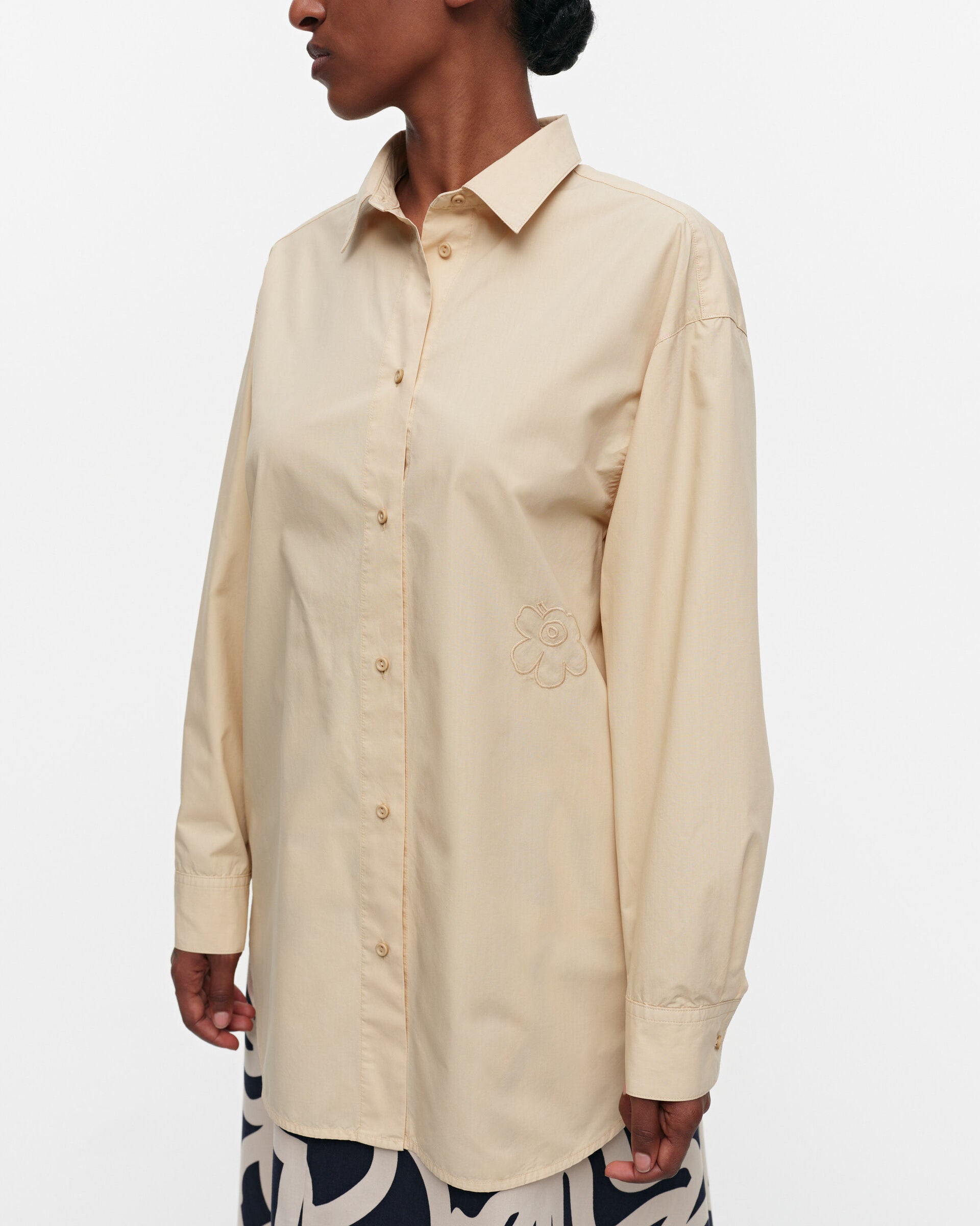 Marimekko Griste Solid cotton shirt | Marimekko Outlet
