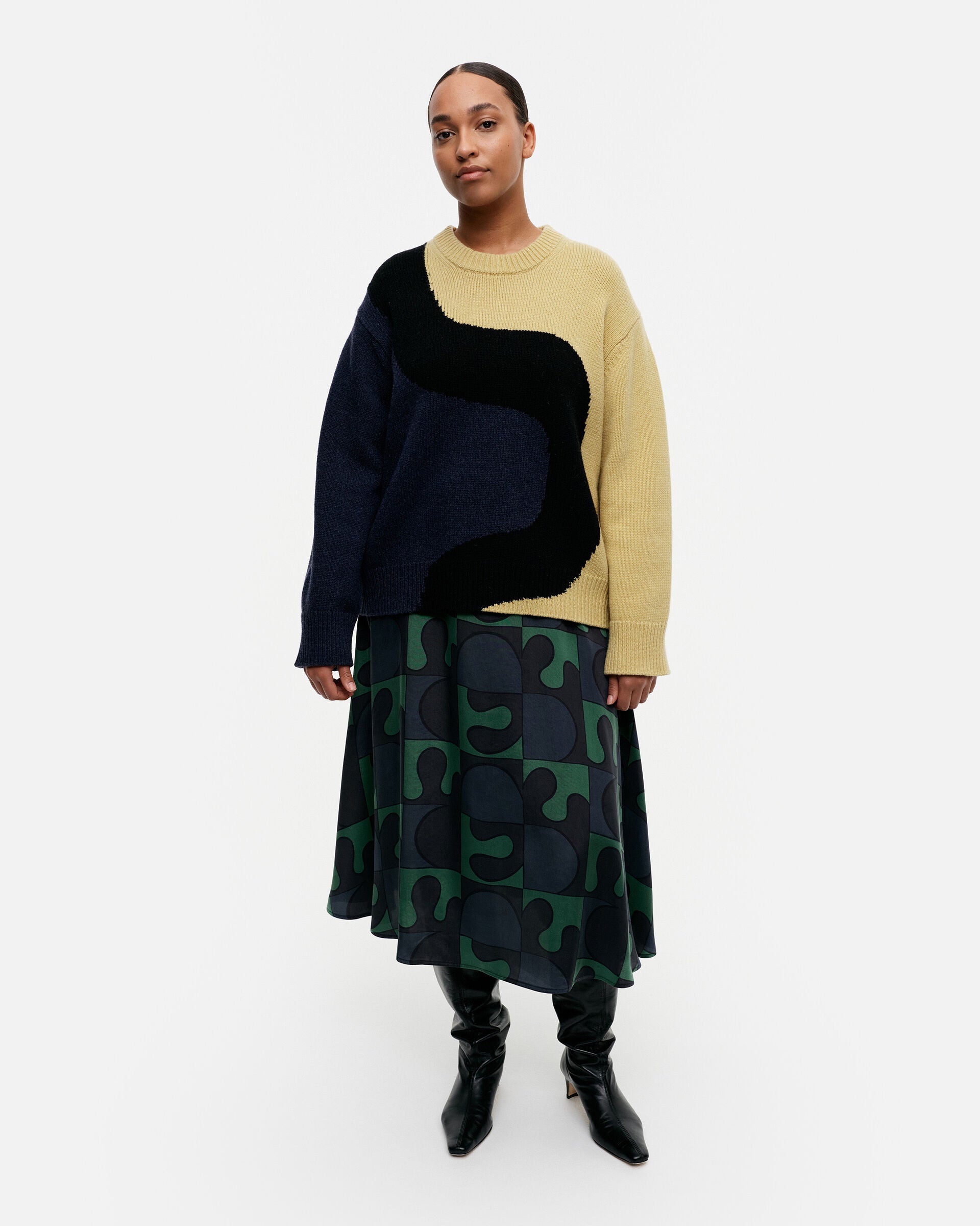 Marimekko Kolonni Seireeni knitted wool pullover | Marimekko Outlet