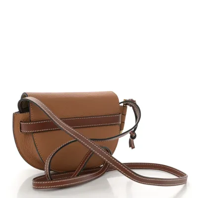 Loewe Gate Crossbody Bag Mini Caramel Pecan Grained Calfskin Leather