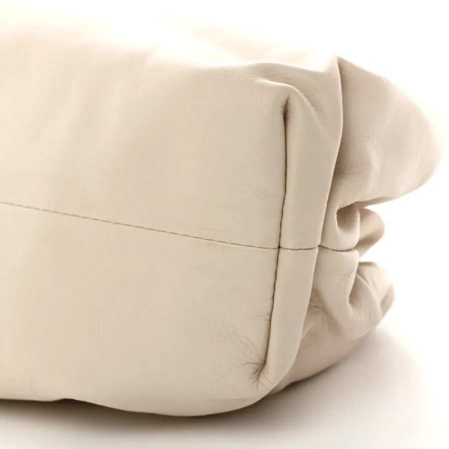 Bottega Veneta Oversized The Pouch Clutch Mist Smooth Butter Calf Leather