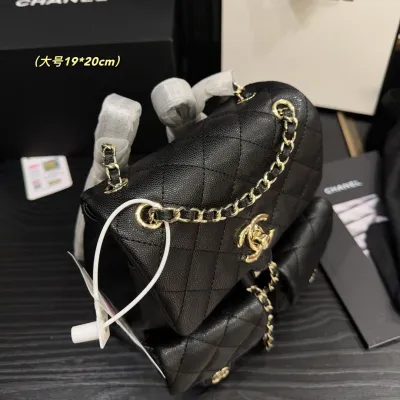 Chanel Red / Green / Silver /Purple / Milk Tea Color / Black Quilted  Caviar Leather Backpacks