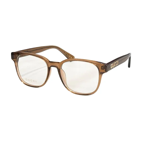 Gucci Wayfarer glasses black/leopard/brown/pale orange color transparent lens Size 52口18-145 - Image 5
