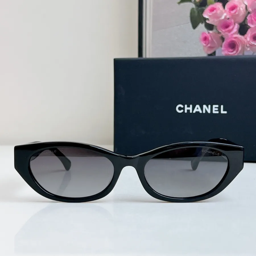 CHANEL round frame glasses black color SIZE 54-19-145