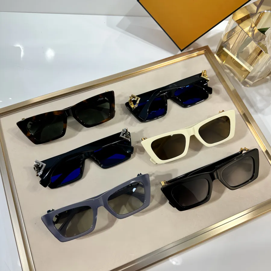 Fendi square frame glasses ivory/black gold/black silver/grey black/grey/leopard color Size 53-20-145