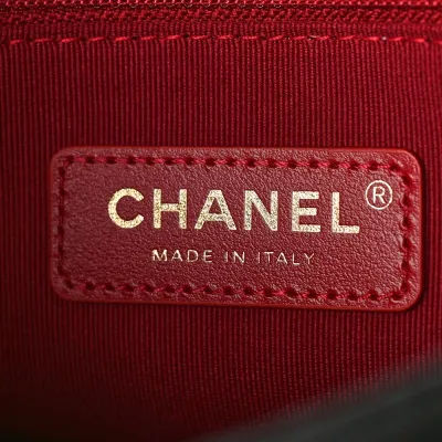 Chanel Twist Your Buttons Hobo Medium Black Quilted Caviar Leather Aged Gold Hardware