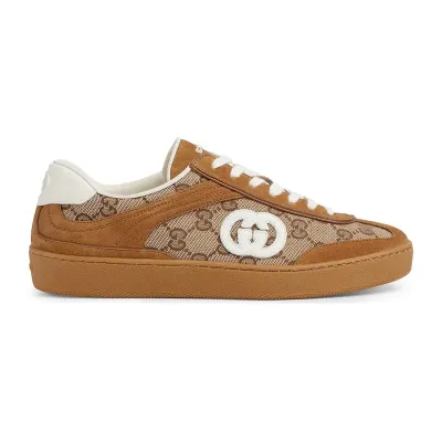 Gucci Ladies' double G brown sneakers