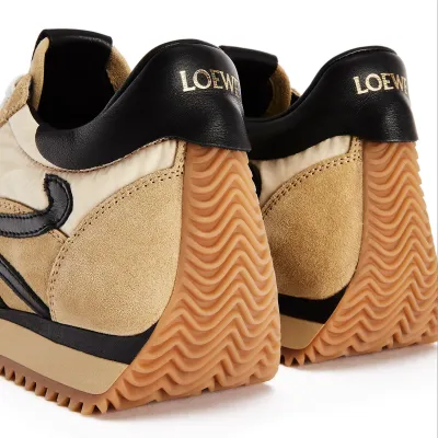 LOEWE Suede and nylon smooth sneakers