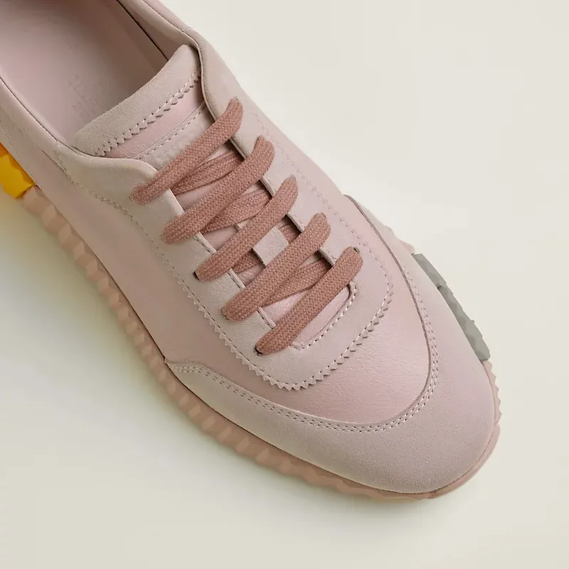 HERMES Pink Sneakers Bouncing Sports Shoes