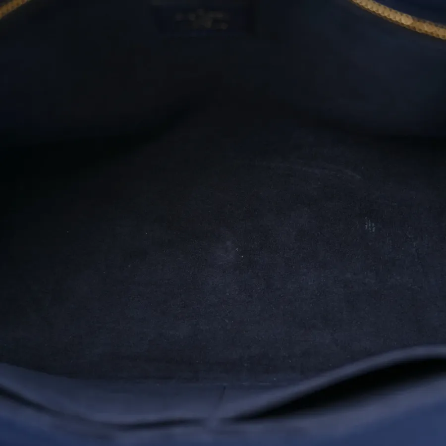 Louis Vuitton On My Side MM Navy Braided Mahina Calfskin Leather Brass Hardware