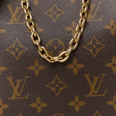 Louis Vuitton Boulogne NM PM Black Monogram Canvas Gold Hardware