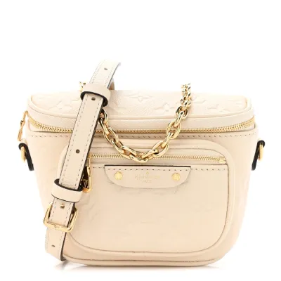 Louis Vuitton Mini Bumbag Cream Empreinte Leather Gold Hardware