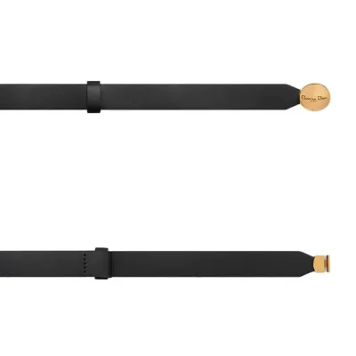 Dior Women' s 30 Montaigne CD Belt In Black Calfskin With Gold Hardware 30mm One Size