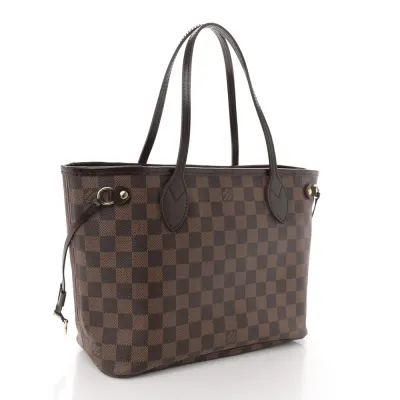 Louis Vuitton Neverfull PM Damier Ebene Canvas Cherry Interior