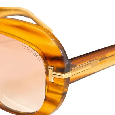 Tom Ford glasses leopard coral/leopard green/leopard brown/black orange/eggplant/black color Size 53口19-140