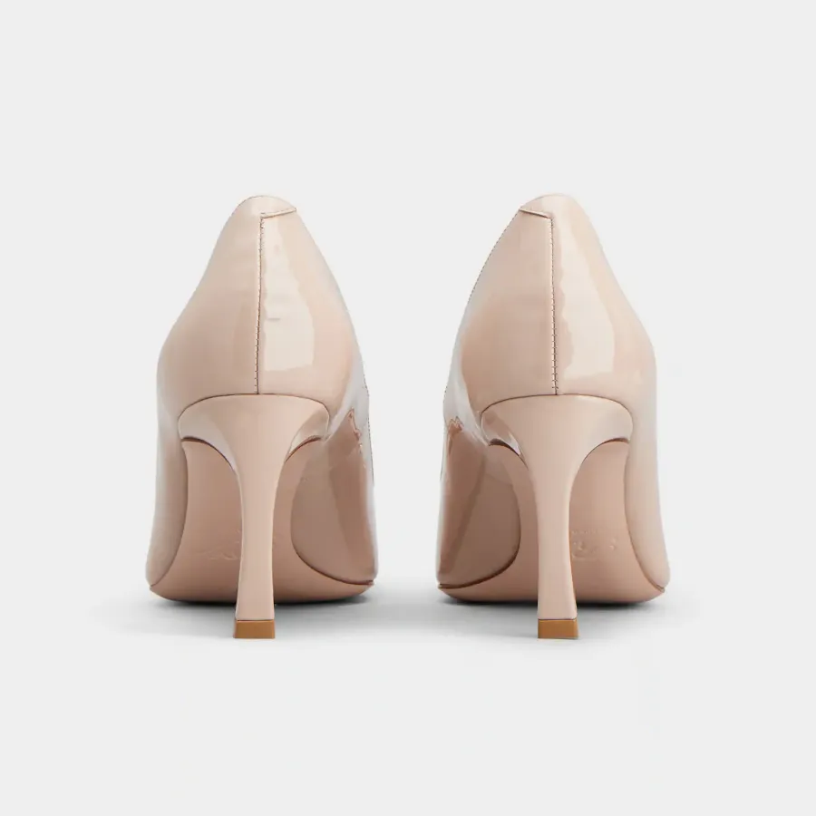 Roger Vivier Trompette Pumps High Heels In Pink Patent Leather With Metal Buckle (Heel Height 7cm)