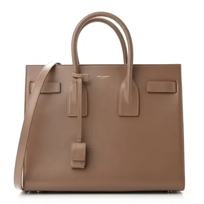 Saint Laurent Small Classic Sac De Jour Dark Cappuccino Smooth Calfskin Leather