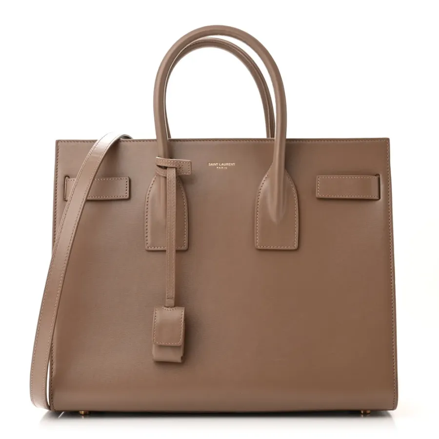 Saint Laurent Small Classic Sac De Jour Dark Cappuccino Smooth Calfskin Leather