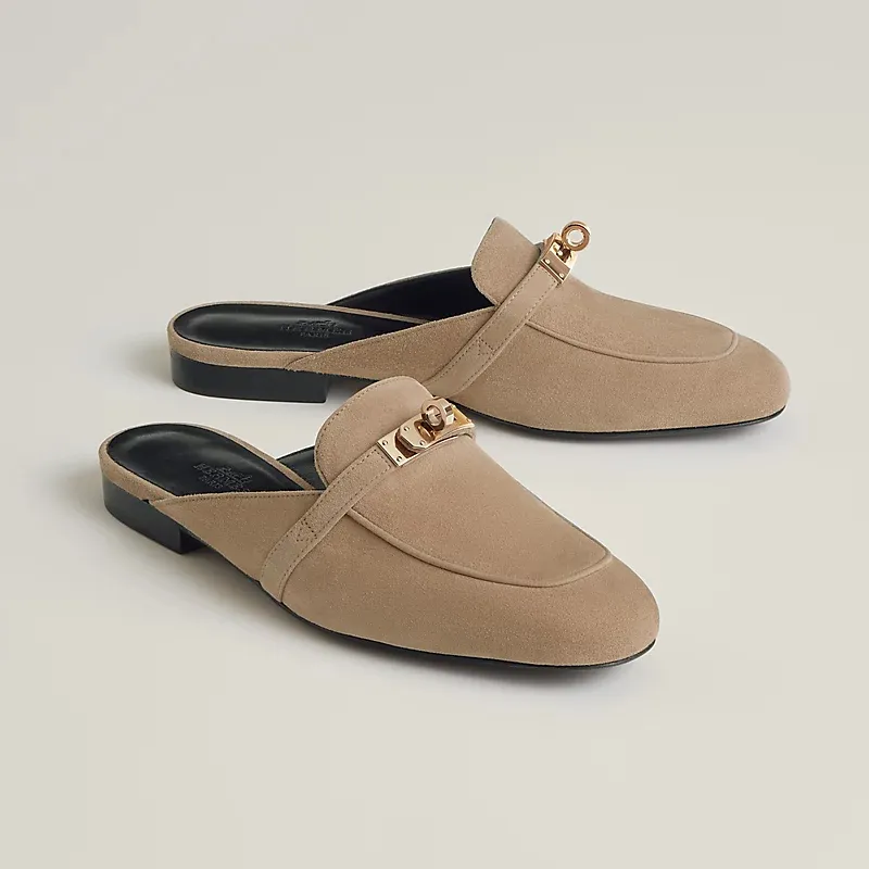 HERMES Oz Mule Beige color Slippers