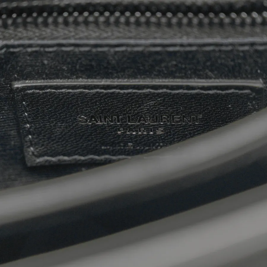 Saint Laurent Mini Loulou Crossbody Bag Black Y-Quilted Monochrome Monogram Calfskin Leather Black Hardware