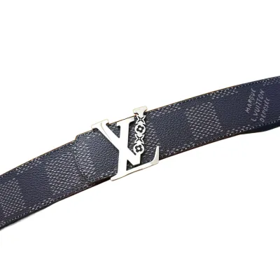 Louis Vuitton Men's Flower Buckle Reversible Belt In Black/Brown Dimension Calfskin With Gold/Silver Hardware 40mm
