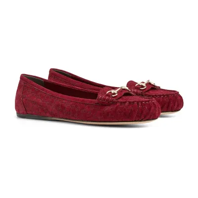 Gucci red round - toed casual shoes Flat Shoes