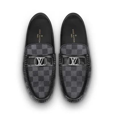 Louis Vuitton men's Grey leather shoes Loafers