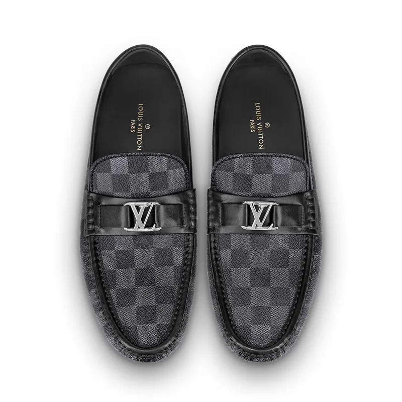 Louis Vuitton men's Grey leather shoes Loafers