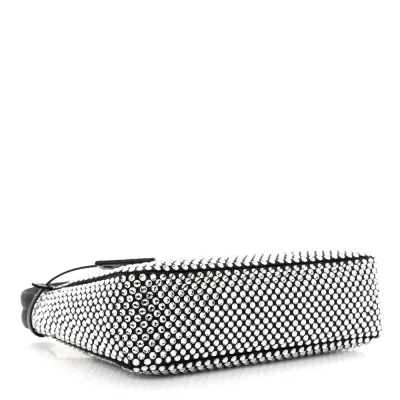 Prada Mini Re-Edition 2000 Bag Cristal Satin & Crystal Silver Hardware