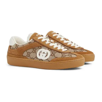 Gucci Ladies' double G brown sneakers