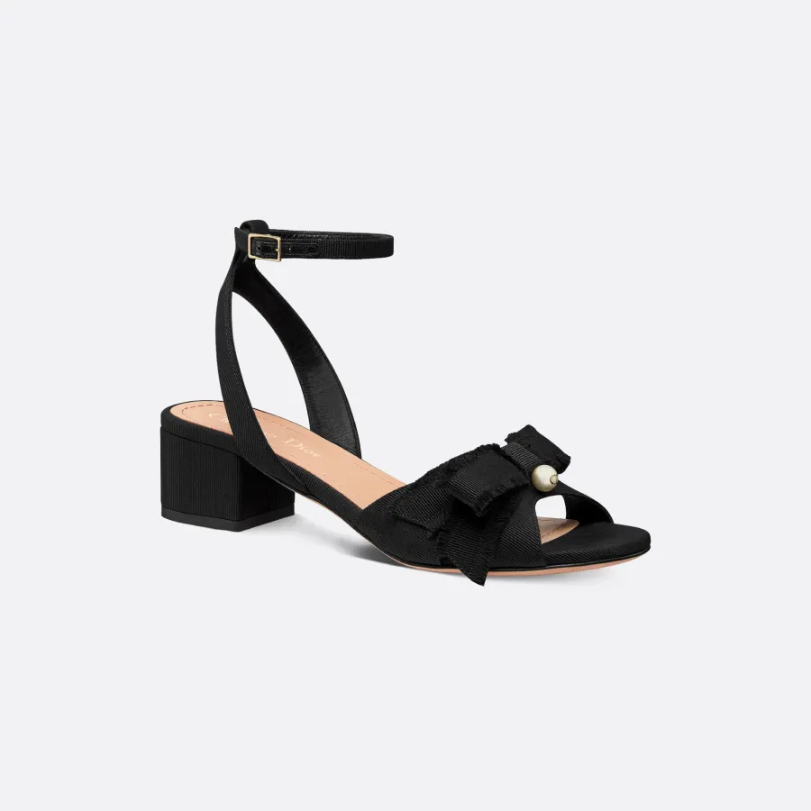 Dior black high-heeled sandals