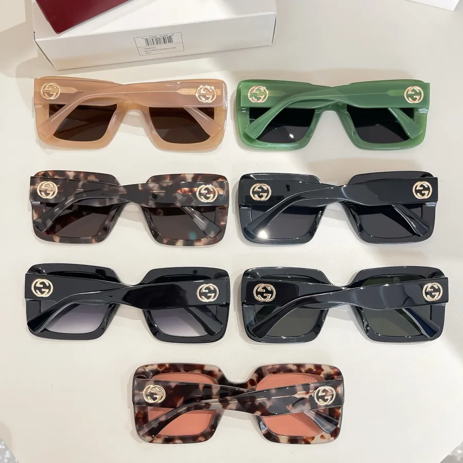 Gucci square frame glasses green/green black/tawny/black/eggplant black/leopard coral/leopard brown color Size 53口24-145
