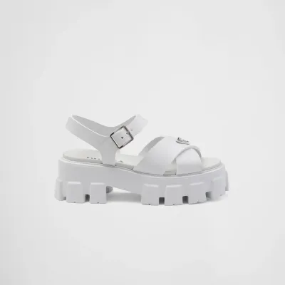 PRADA White Monolith rubber sandals