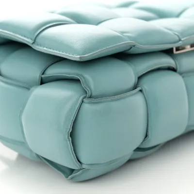 Bottega Veneta Maxi Intrecciato Padded Cassette Crossbody Bag Linoleum Nappa Leather Silver Hardware