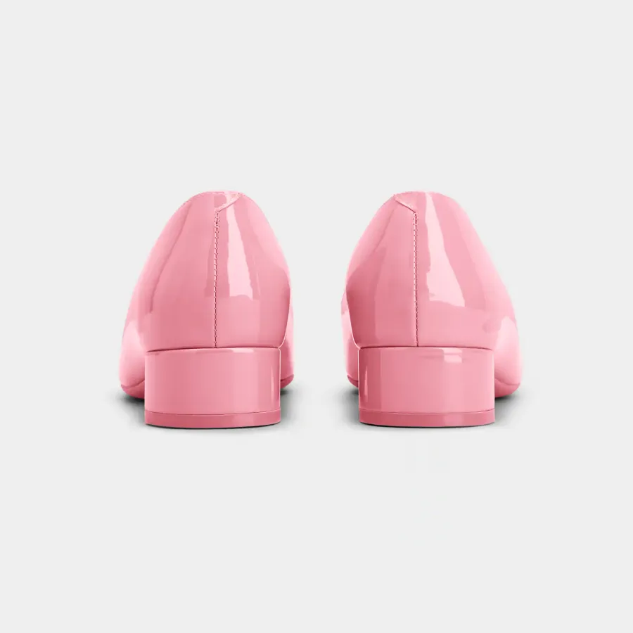 Roger Vivier U Look Ballerinas In Pink Patent Leather With Lacquered Buckle (Heel Height 2.5cm)