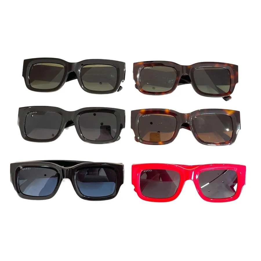 Gucci square frame glasses red/leopard brown/black/green black/leopard green/black blue color Size 52口22-145