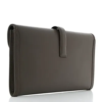Hermès Jige Elan 29 Clutch Étain Swift Leather