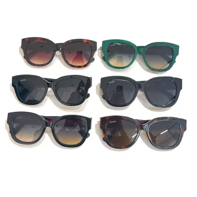 Gucci square frame glasses green/black/leopard/leopard green red/black green red/gradient blue color Size 54口18-145