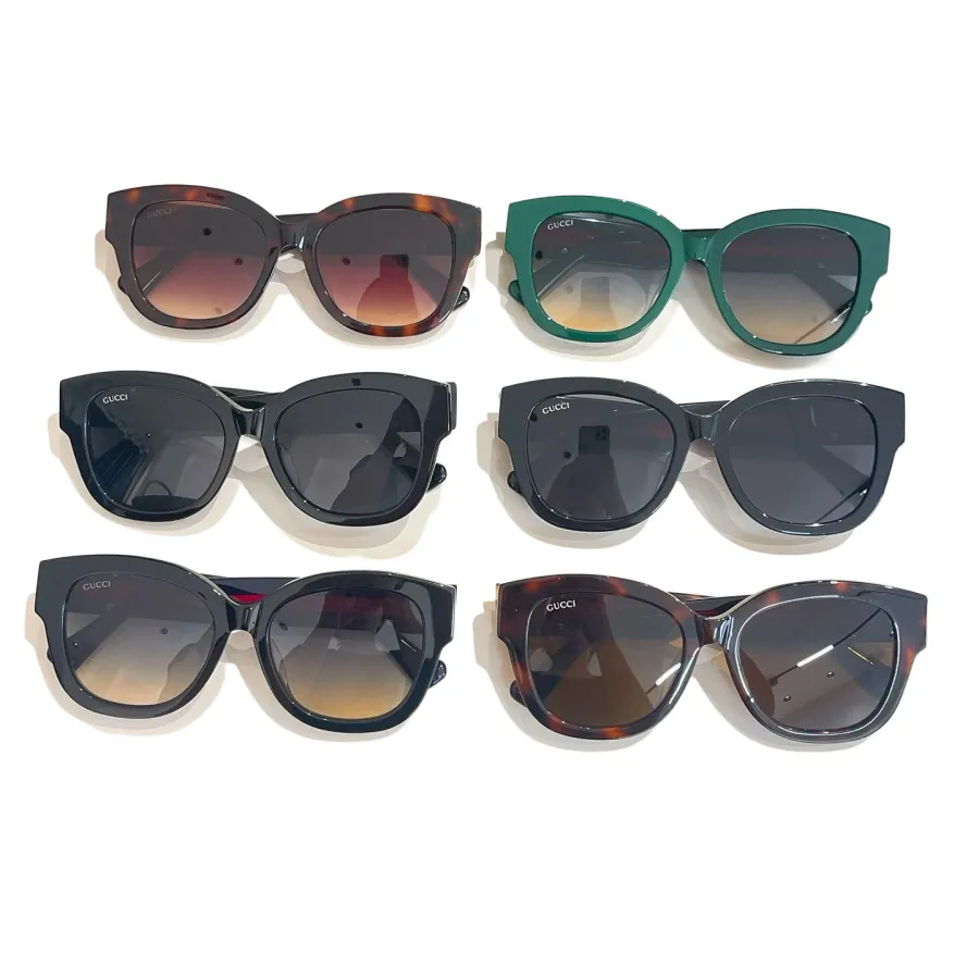 Gucci square frame glasses green/black/leopard/leopard green red/black green red/gradient blue color Size 54口18-145
