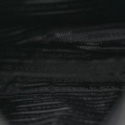 Prada Medium Pocket Double Zip Messenger Bag Black Re Nylon Vela & Saffiano Leather Silver Hardware