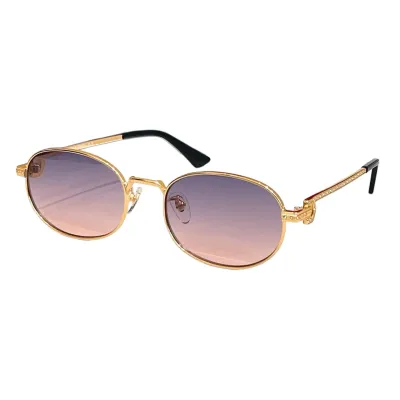 Cartier Oval glasses silver/gold/leopard gold/transparent black/green/grey/black/brown/purple pink color Size 54口20-145
