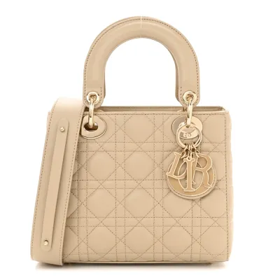 Dior Small My ABCDior Lady Dior Corda Cannage Lambskin Leather Gold Hardware