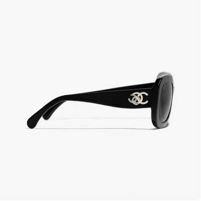 CHANEL glasses black silver color size 55口19-145