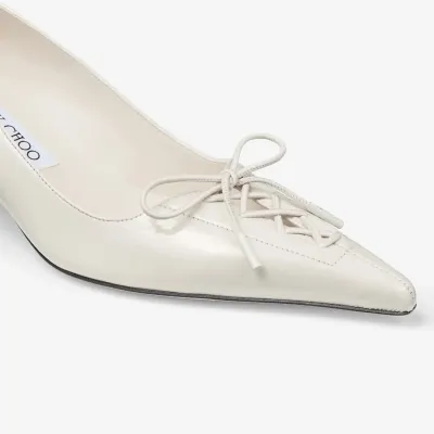 JIMMY CHOO Polyester stitched leather heels