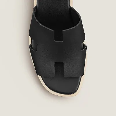 HERMES Eze Wedges and heels Slippers High-heeled slippers Black High Heels Sandal